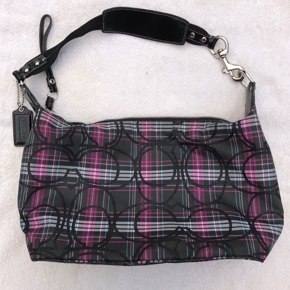 Coach plaid shoulder bag. Excellent condition. - Picture 4 of 8